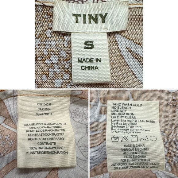 Anthropologie Tiny Floral Surplice Blouse Top - Picture 11 of 12